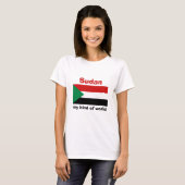 Sudan-Flagge + Karte + Text-T - Shirt (Vorne ganz)