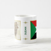 Sudan-Flagge + Karten-Tasse Kaffeetasse (Mittel)