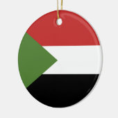 Sudan-Flagge Keramik Ornament (Links)