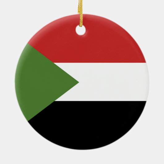 Sudan-Flagge Keramik Ornament (Hinten)