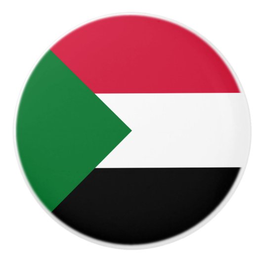 Sudan-Flagge Keramikknauf (Vorderseite)
