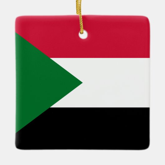 Sudan-Flagge Keramikornament (Vorderseite)