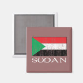 Sudan-Flagge Magnet (Vorderseite/Rückseite)