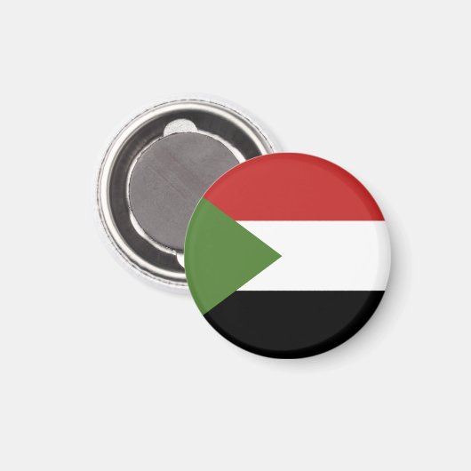 Sudan-Flagge Magnet (Vorderseite/Rückseite)