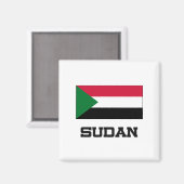 Sudan-Flagge Magnet (Vorderseite/Rückseite)
