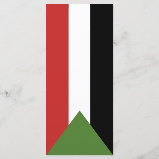 Sudan-Flagge Menükarte (Rückseite)