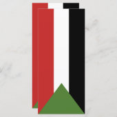 Sudan-Flagge Menükarte (Vorne/Hinten)