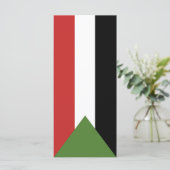 Sudan-Flagge Menükarte (Stehend Vorderseite)