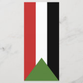Sudan-Flagge Menükarte (Vorderseite)