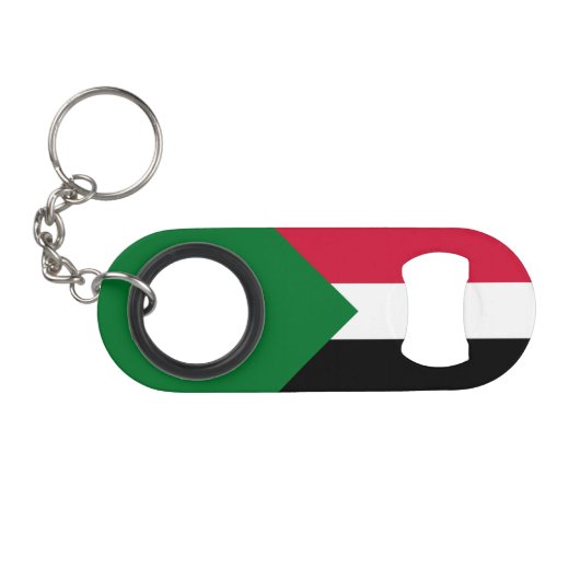 Sudan-Flagge Mini Flaschenöffner (Vorderseite (Horizontal))