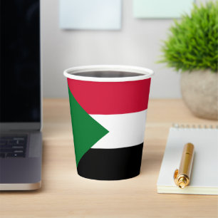 Sudan-Flagge Pappbecher