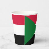 Sudan-Flagge Pappbecher (Rechts)