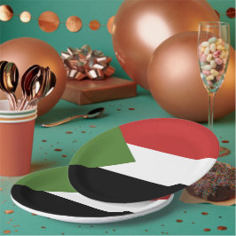 Sudan-Flagge Pappteller