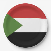 Sudan-Flagge Pappteller (Vorderseite)