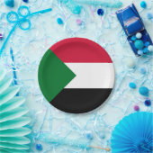 Sudan-Flagge Pappteller (Party)