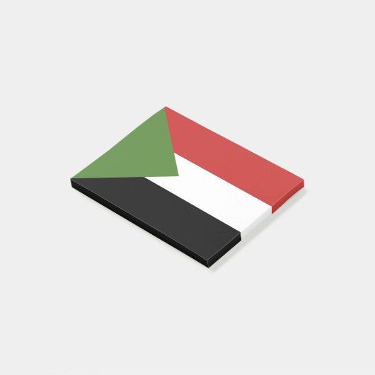 Sudan-Flagge Post-it Klebezettel (angewinkelt)