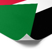 Sudan-Flagge Poster (Ecke)