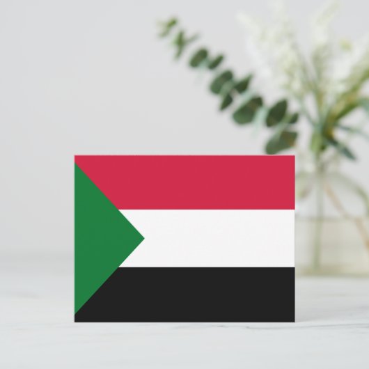 Sudan-Flagge Postkarte (Stehend Vorderseite)