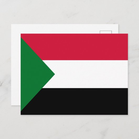 Sudan-Flagge Postkarte (Vorne/Hinten)