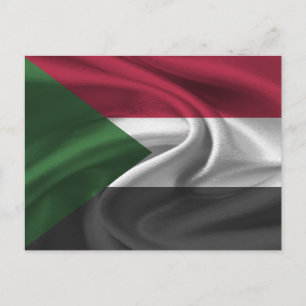 Sudan-Flagge Postkarte