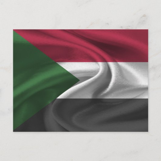 Sudan-Flagge Postkarte (Vorderseite)