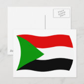 Sudan-Flagge Postkarte (Vorne/Hinten)