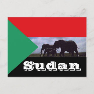 Sudan-Flagge Postkarte