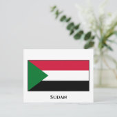 Sudan-Flagge Postkarte (Stehend Vorderseite)