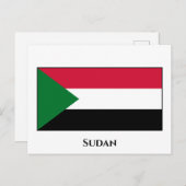 Sudan-Flagge Postkarte (Vorne/Hinten)