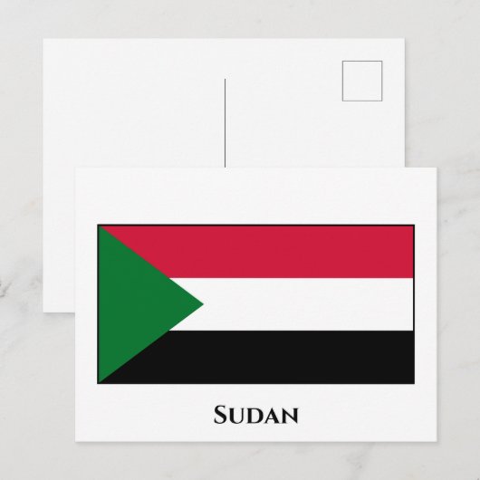 Sudan-Flagge Postkarte (Vorne/Hinten)