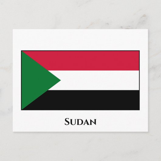 Sudan-Flagge Postkarte (Vorderseite)
