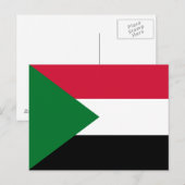 Sudan-Flagge Postkarte (Vorne/Hinten)