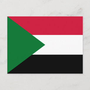 Sudan-Flagge Postkarte