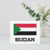 Sudan-Flagge Postkarte (Stehend Vorderseite)