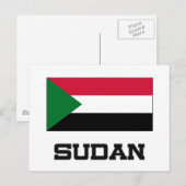 Sudan-Flagge Postkarte (Vorne/Hinten)