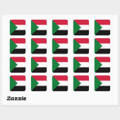 Sudan-Flagge Quadratischer Aufkleber (Blatt)