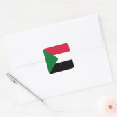 Sudan-Flagge Quadratischer Aufkleber (Umschlag)