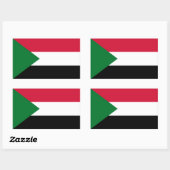 Sudan-Flagge Rechteckiger Aufkleber (Blatt)