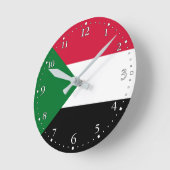 Sudan-Flagge Runde Wanduhr (Winkel)