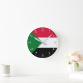 Sudan-Flagge Runde Wanduhr (Zuhause)