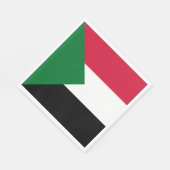Sudan-Flagge Serviette (Ecke)