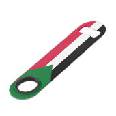 Sudan-Flagge Speed Flaschenöffner (Vorderseite Schrägansicht)
