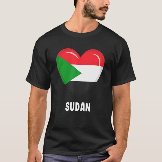 Sudan-Flagge T-Shirt (Vorderseite)