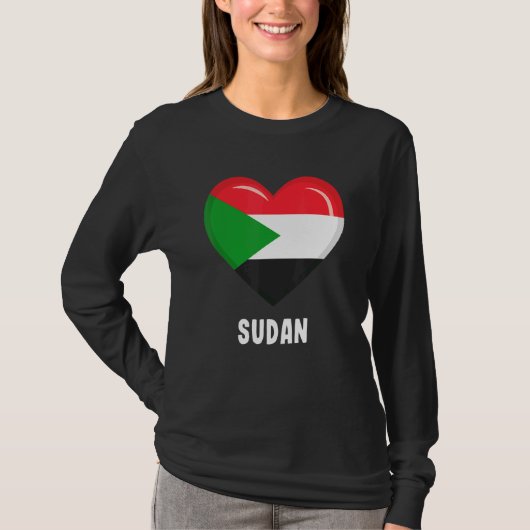 Sudan-Flagge T-Shirt (Vorderseite)
