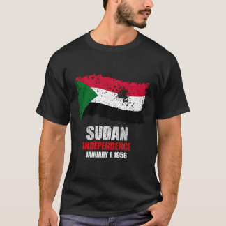 Sudan Flagge T Shirt Sudanesische Unabhängigkeit
