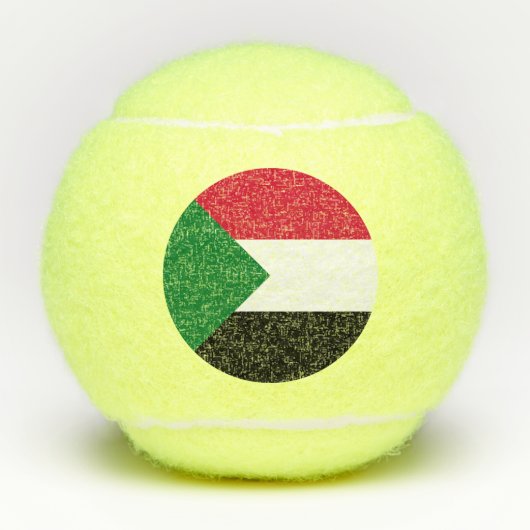 Sudan-Flagge Tennisbälle (Vorderseite)