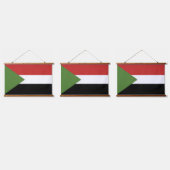 Sudan-Flagge Wandteppich Mit Holzrahmen (Dreifach)