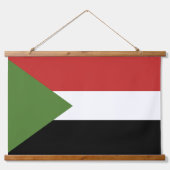 Sudan-Flagge Wandteppich Mit Holzrahmen (Vorderseite 2)