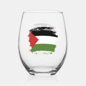 Sudan-Flagge Weinglas Ohne Stiel (Rückseite)
