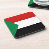 Sudan-Flaggen-Untersetzer Getränkeuntersetzer (Linke Seite)